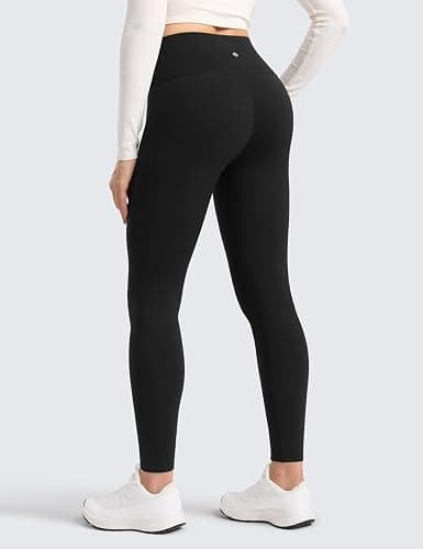 CRZ YOGA Matte Fleece Lined Leggings 28'' | Thermal, Casual, Full Length, Winter, for Women thumbnail 2