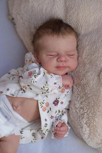 Anano Realistic Baby Silicone Baby Dolls Full Body Girl, 20 Inch Waterproof Lifelike Reborn Baby Dolls Toddler Realistic New Born Baby Doll Squishy Anatomically Correct for Kids (Off White Daisy) thumbnail 6