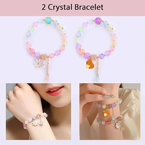 Mangpung Capybara Gifts,Kawaii Capybara Hair Accessories Gift Set Include Cute Capybara Hair Clips,Headband,Hair Band,Hair Ties,Purse,Stickers,Necklace,Bracelet,Christmas Birthday gift Set thumbnail 4