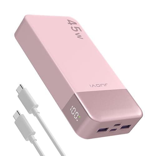 JUOVI Power Bank 45W 20000mAh Portable Charger USB C, PD QC Fast Charging 4-Port(2C+2A) External Battery Pack with LED Display, for iPhone 15 16 MacBook ipad - Image 1