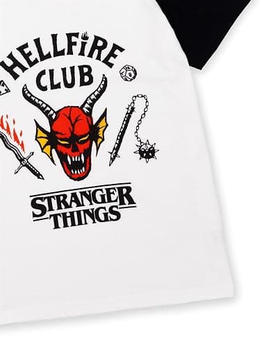 Stranger Things Hellfire Club T-Shirt for Kids | Boys Girls Hawkins Society Eddie White Outfit | Season 4 Merchandise thumbnail 5