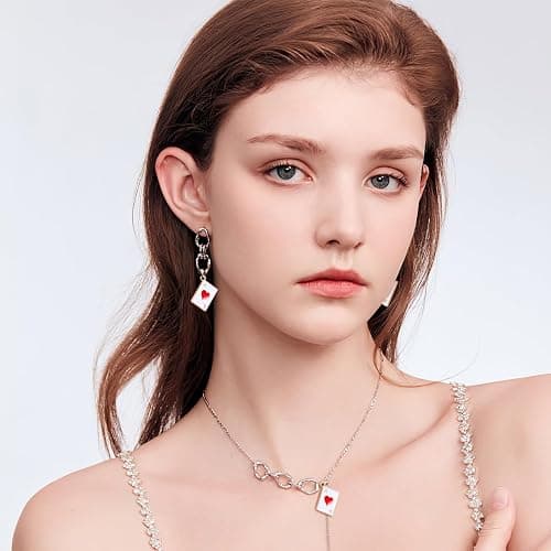 COHEALI 20Pcs Playing Card Charms Metal Enamel Queen of Hearts Spade Checkered Card Charms for Jewelry Making Diy Craft Pendants Bracelet Necklace Accessories thumbnail 3