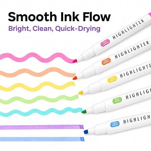 YOOUSOO 25 Pack Pastel Highlighters Assorted Colors No Bleed | Dual Tip Chisel and Fine Tip Bible Highlighter, Fluorescent Highlighter Pens for Classroom School Student Office Journals thumbnail 7