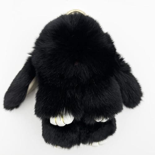 Unpafcxddyig Bunny Keychain Cute Rex Rabbit Fur Keychain Car Handbag Keyring thumbnail 3
