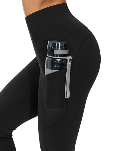 THE GYM PEOPLE Thick High Waist Yoga Pants with Pockets, Tummy Control Workout Running Yoga Leggings for Women thumbnail 6