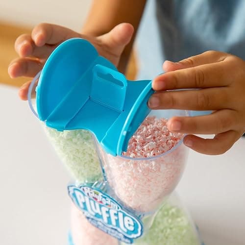 Educational Insights Pluffle® Glow-in-the-Dark - Sensory Bin Foam Set, No Mess Alternative to Sand Toys & Slime for Toddlers at Home or in the Classroom, Fun Sensory Table Filler, Gift for Ages 3+ thumbnail 2