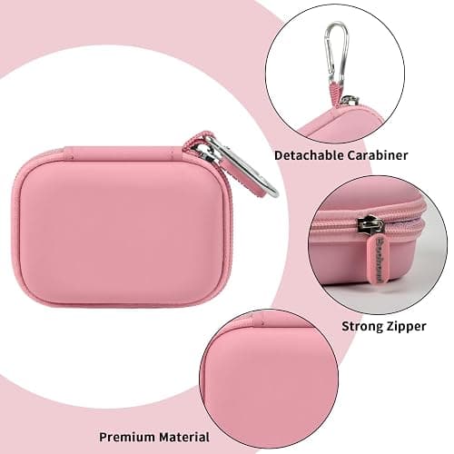 Boobowl Case Compatible with Anker Nano Portable Charger Power Bank, 5,000 Mah, with Built-in Lightning Connector, Charging Battery Pack Storage Holder for amelema/for LanLuk/for Feob (Box Only)-Pink thumbnail 4