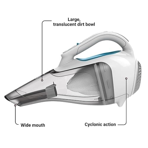 BLACK+DECKER dustbuster Cordless Handheld Vacuum, Portable Vacuum for Car and Home Rechargeable, Powerful Suction, Wide Mouth (HHVI315JO42) thumbnail 3