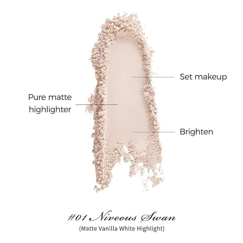 Flower Knows Swan Ballet Embossed Blush,Vanilla Matte Powder Blush for Cheeks,Buildable & Blendable Face Makeup,Soft Long-Lasting Cute Make Up for Women & Girls,0.17 Oz(01 Niveous Swan) thumbnail 2
