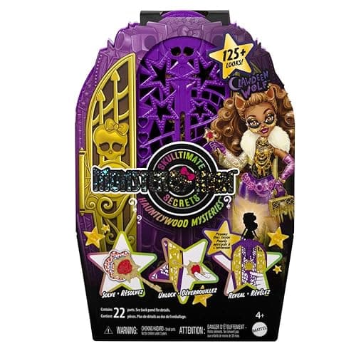 Monster High Skulltimate Secrets Doll and Accessories Set, Hauntlywood Mysteries Clawdeen Wolf with Reveal Closet & 19+ Glam Surprises Like Doll Clothe thumbnail 8