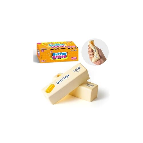 2 Pack Butter Squishy Toys, Slow Rising Squishy Toys for Kids & Adults, Soft Squeeze Fidget Toys, Sensory Stress Relief Toys, Cute Butter Toys for Desk, Party Favors & Gifts - Image 1
