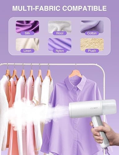 CLEVAST Steamer for Clothes, Portable Garment Steamer for Clothing, Handheld and Foldable Travel Size Wrinkle Remover, 30-Second Fast Heat Up, Powerful Steam Output, 120V Only thumbnail 4
