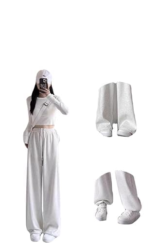 Baggy Joggers Teen Girls Oversized Wide Leg Loose Sweatpants Elastic High Waist Drawstring Sweat Pants Jogging Tracksuit Bottoms Kids Big Girl Activewear School Trousers thumbnail 3