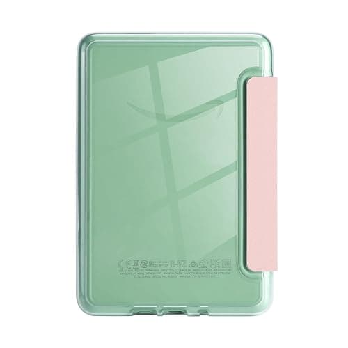 MOROCK Case for All-New Kindle(11th Generation, 2024/2022 Release), Lightweight PU Leather and PC Clear Acrylic Back Cover, Auto Sleep/Wake Case for Kindle 11th Generation 2024/2022, Pink thumbnail 8