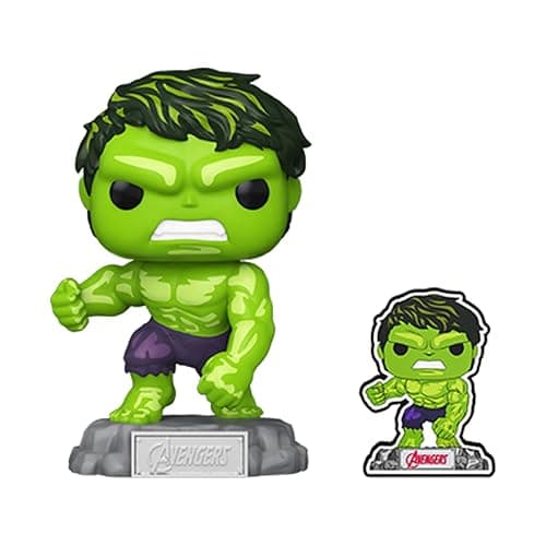 Funko Pop & Enamel Pin: The Avengers: Earth's Mightiest Heroes - 60th Anniversary, Hulk with Enamel Pin - Marvel Comics - Amazon Exclusive - Collectable Vinyl Figure - Gift Idea - Superheroes Fans thumbnail 2