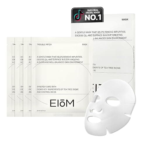 EIOM Trouble Patch Mask – Full Face Hydrocolloid Mask for Acne-Prone Skin | Hydrocolloid Face Mask Whole Face, Face Masks for Acne, Pimple Patch Face Mask, Absorbs Oil & Buildup (20ml x 4) - Image 1