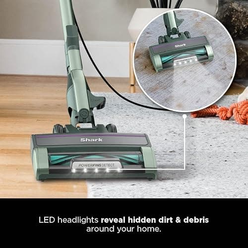 Shark Detect Ultralight Corded Stick Vacuum with Direction Detect and Self-Cleaning Brushroll, Powerful Hair Pickup, Ultra-Lightweight, Crevice & Upholstery Tool Included, Evergreen, HZ752 thumbnail 9
