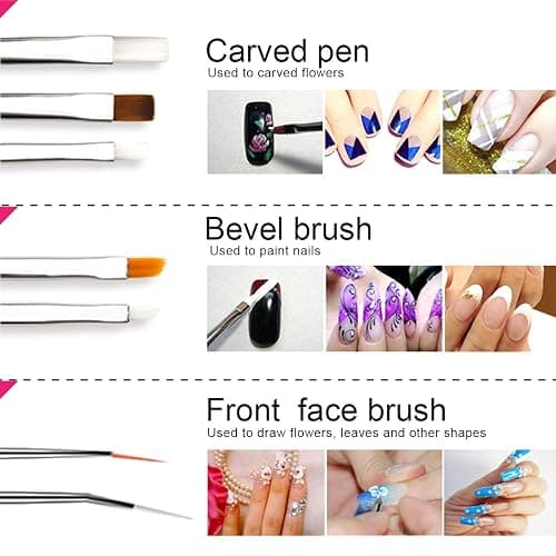 Teenitor Nail Art Kit Nail Art Tools, Nail Design Kit with Nail Art Brushes, Nail Tape Nail Gems Rhinestones, Nail Dotting Tools Nail Foil, Butterfly Nail Design Tools for Nail Art Supplies thumbnail 7