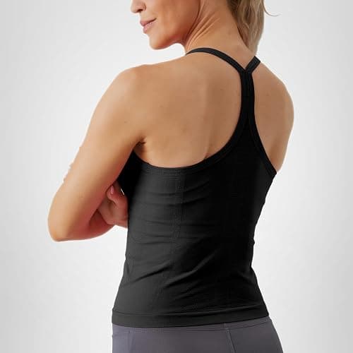 MathCat Workout Tank Tops for Women with Built in Bra, Sleeveless Gym Tops Seamless Racerback Athletic Yoga Shirts thumbnail 7