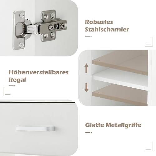 TUKAILAI Schminktisch mit LED-Beleuchtung, Frisiertisch mit 2 Schubladen und 6 offenen Fächern, Moderner Schlafzimmer Make up Schreibtisch, Kosmetiktisch mit Spiegel Einstellbarer Helligkeit thumbnail 6