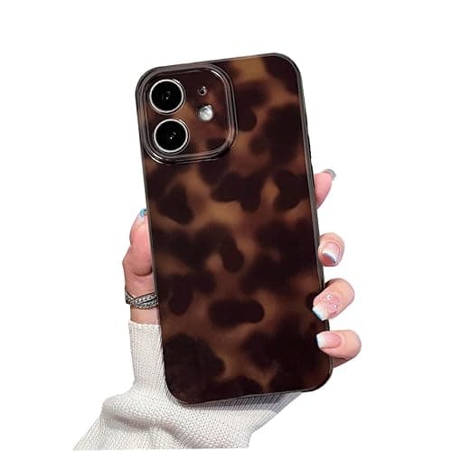 XQAGU Cute Phone Case for iPhone 11 Case Amber Leopard Full Camera Protective Slim Shockproof Aesthetic-Brown Amber - Image 1