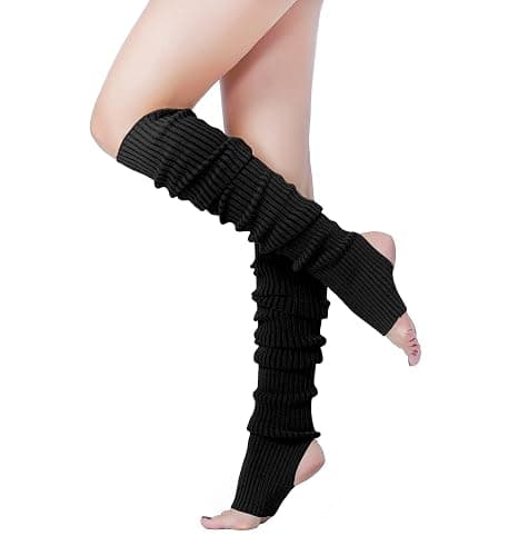 v28 Long Leg Warmer, Women’s Men 80s Party Ribbed Knit Dance Sports - Image 1