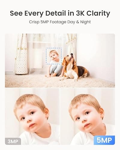 REOLINK E1 Pro 3K PT Wi-Fi Indoor Camera for Baby & Pet Monitoring, Auto Tracking, 5MP Night Vision Enhanced by F1.6 Aperture, Person/Pet/Baby Crying Detection, 2.4/5GHz Wi-Fi, Two-Way Audio thumbnail 2
