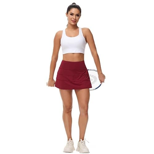 MCEDAR Pleated Tennis Skirt for Women with Pockets Women's High Waisted Athletic Golf Skorts Skirts Running Workout Shorts thumbnail 6