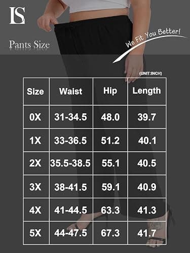 Lastshe Women's Plus Size Wide Leg Pants High Waist Loose Casual Palazzo Trousers with Pockets Spring Clothes thumbnail 8