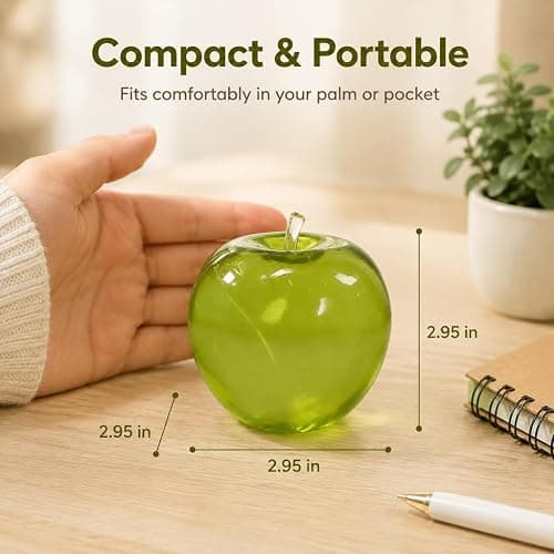 Apple Squishy, Green Squishy Apple Giant Fruit Squishies Realistic Oversized Squishies Toys Slow Rising Decompression Squeeze Fidget Stress Ball for Adults Home Office Anxiety Relief & Focus (Blue) thumbnail 3