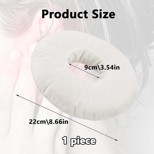Piercing Pillow for Side Sleepers, Soft and Comfortable Donut Pillow, CNH Pillow Ear Pillows with Holes for Ear Pain, Piercing, Pain Relief Sleeping, Pressure Sore, Ear Pressure Relief (White) thumbnail 2