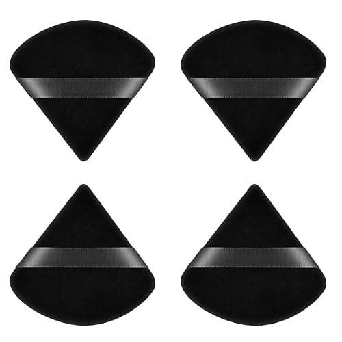 Ainiv Dreieck Makeup Puderquaste, 4 Stück Gesicht Schwämmchen Powder Puff, Waschbar Wiederverwendbar Makeup Sponge, Nass Trocken Make up Werkzeug für Loses Puder oder Foundation Rouge - Image 1
