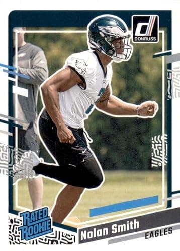 Philadelphia Eagles 2023 Donruss Factory Sealed 15 Card Team Set with Jalen Hurts and Fletcher Cox Plus Rated Rookie Cards of Jalen Carter, Nolan Smith, Tanner McKee and Tyler Steen thumbnail 5