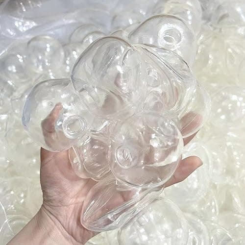 10PCS DIY Stress Ball Making Kit,Milky Blank Skins Empty Stress Ball DIY Kit,Vacuum Squishies StressBall with Empty Skin Base,Lid,Make Your Own Fidget Pressure Balls for Adults Sensory StressRelief thumbnail 5