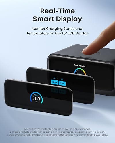 Anker Nano Charging Station, 7-in-1 USB-C Power Strip for iPhone 16/17, 2.3 ft Anker InstaCord Retractable Cable, 3 USB-C, 1 USB-A, 3 AC, 100W Fast Charging Desktop Accessory for MacBook, Home, Office thumbnail 6
