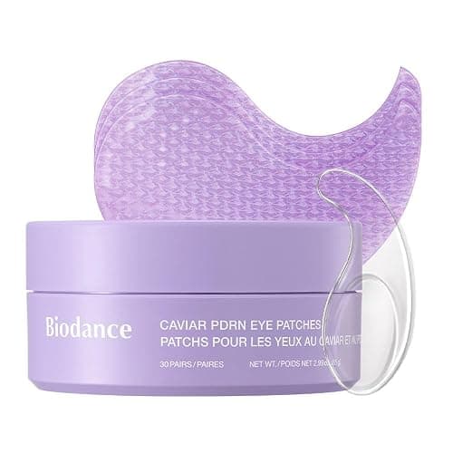 BIODANCE Caviar PDRN Eye Patches, Nourishing Under Eye Patches for Dark Circles, Depuffing Eye Mask for Puffy & Tired Eyes, Travel Essentials & Self Care Gifts for Women, Korean Skin Care (60 Count) - Image 1