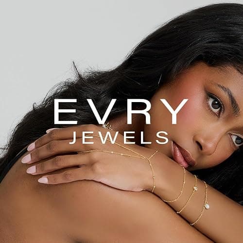 EVRY JEWELS WATERPROOF Gold or Silver Plated Beaded Hand Chain thumbnail 7