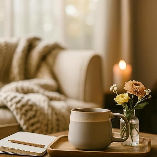 Ava Nord Ceramic Coffee Mugs Set of 4, 12 oz Stoneware Coffee Cups with Comfortable Handle for Latte, Tea, Cappuccino, Cocoa -Microwave and Dishwasher Safe - Modern Unique Aesthetic - Reactive Glaze thumbnail 8