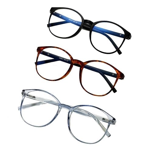 ACMPOOFDD 3 Pack Blue Light Blocking Glasses For Woman/Men Elastic Eyeglass Legs Computer Gaming Glasses Clear Blue Light - Image 1