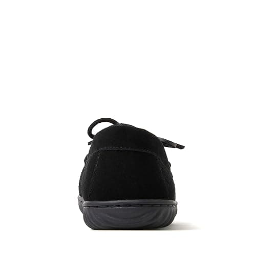 Dearfoams mens Hudson Genuine Suede Memory Foam Moccasin With Tie Slipper thumbnail 6
