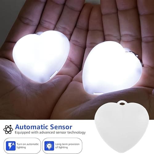 Love Wallet Tote Bag Touch Sensing Light – Luce da borsetta a forma di cuore attivata al tocco, mini lampada ricaricabile a LED con sensore di movimento per borse, portafogli e regali per donne (2 thumbnail 4