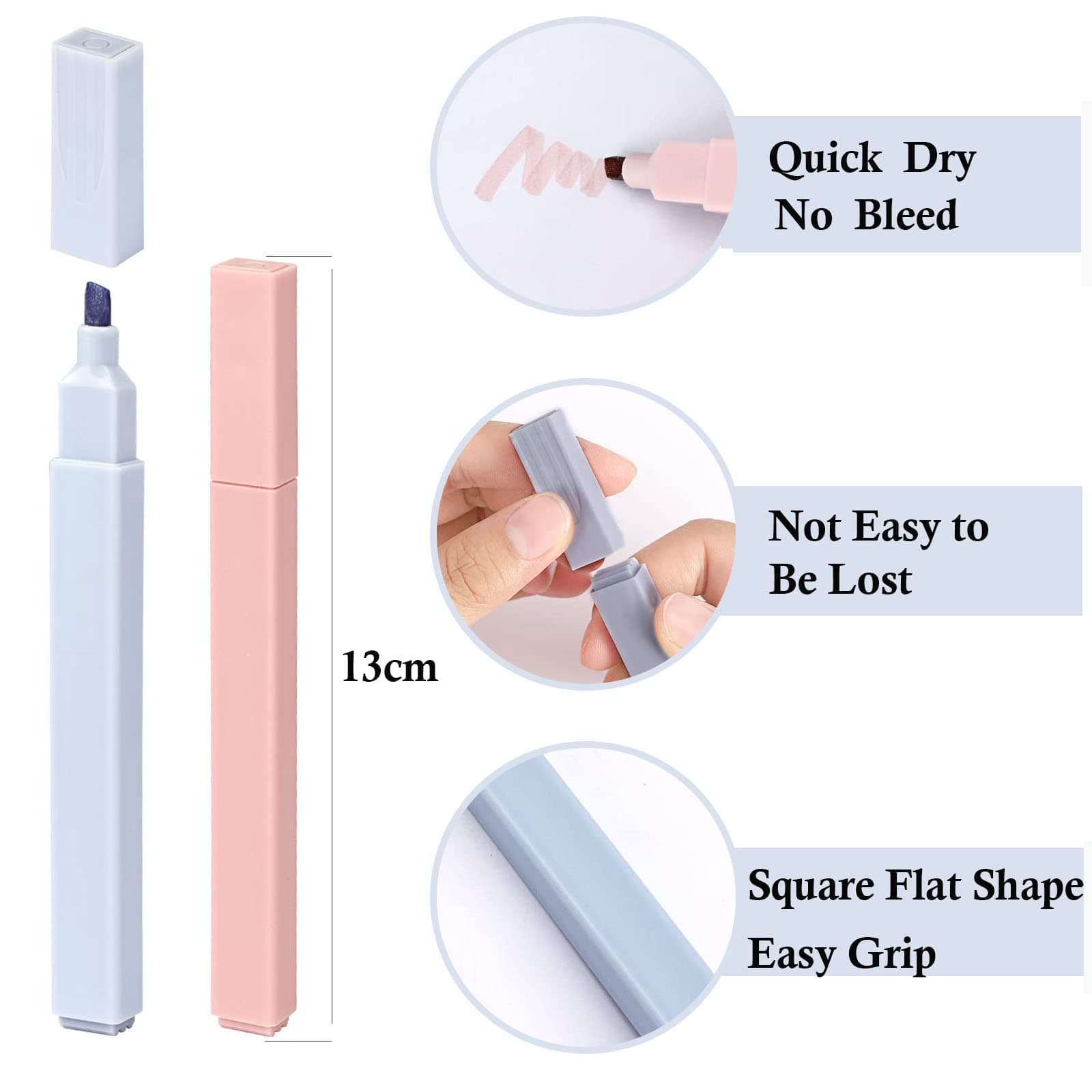 12 Pcs Aesthetic Highlighters,Bible Highlighter,Pastel No Bleed Pen, Planner Pens,Book Annotating Set thumbnail 2