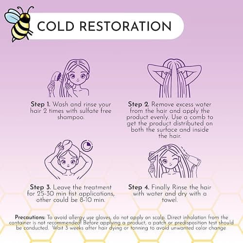 Jumybee Japanese BTX Hair Mask for Damaged Hair B-TOX – Collagen & Keratin Treatment with Beeswax & Seaweed, Anti-Frizz, Protein Repair, Formaldehyde-Free, 8.8 oz thumbnail 6