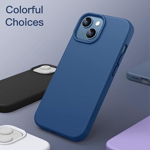 JETech Silicone Case for iPhone 13 6.1-Inch, Silky-Soft Touch Full-Body Protective Phone Case, Shockproof Cover with Microfiber Lining (Blue Jay) thumbnail 6