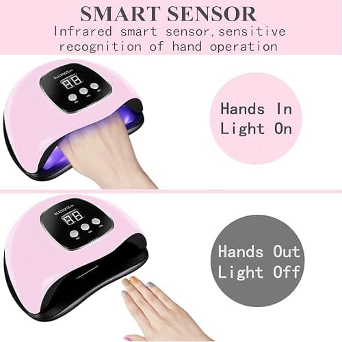 BIGBEAR UV Light for Nails, 48W UV LED Nail Lamp for Gel Polish, Fast Nail Dryer with Automatic Sensor, 3 Timer Setting, Small and Portable, LED Nail Light for Fingernail and Toenail thumbnail 4