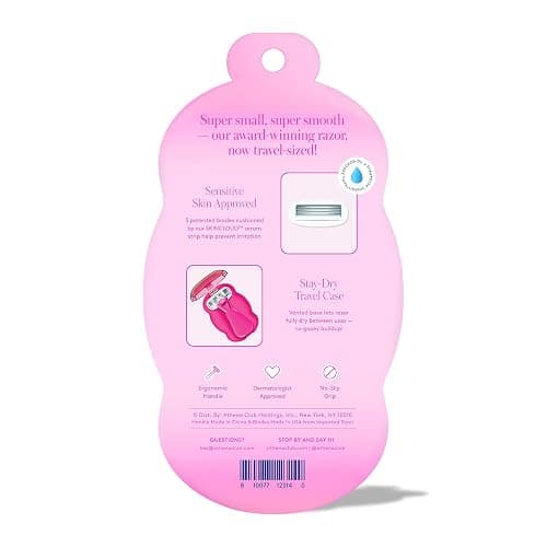 Athena Club Women's Mini Travel Razor - Trial Size - Super Pink thumbnail 16