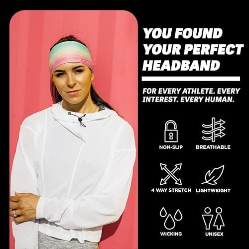 JUNK Brands Big Bang Lite Novelty Headband - Moisture-Wicking, Performance Fabric, Non-Slip, Sports Sweatband for Men & Women - One Size thumbnail 9