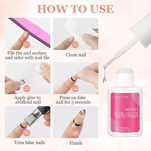 French False Nails - 240Pcs Square Press On Nails Short - Fake Nails White Tip French False Nail Kit - Full Cover Stick on Nails French Nail Art Manicure Decorations - Nude Short thumbnail 7