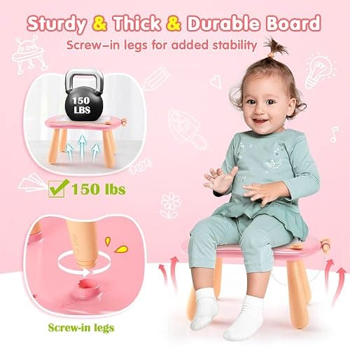 Toys for 1 2 3 Year Old Girl, Magnetic Drawing Board for Toddlers Kids 1-3, Doodle Board Preschool Learning Toys, Baby Christmas Birthday Gifts for 1 2 3 Year Old Girl, Pink thumbnail 3