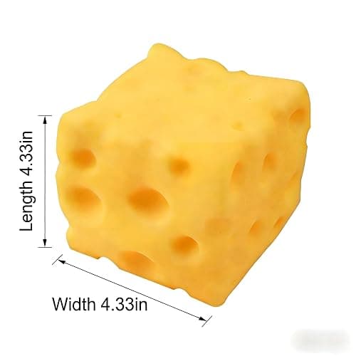 2026 New Yellow Big Cheese Squishy, Soft Novelty Squeeze Cheese, Rebounding Jumbo Squishy-Cheesess Stress & Anxiety Relief Fidget Gift for Adults (4.33in) (Square Cheese) thumbnail 3